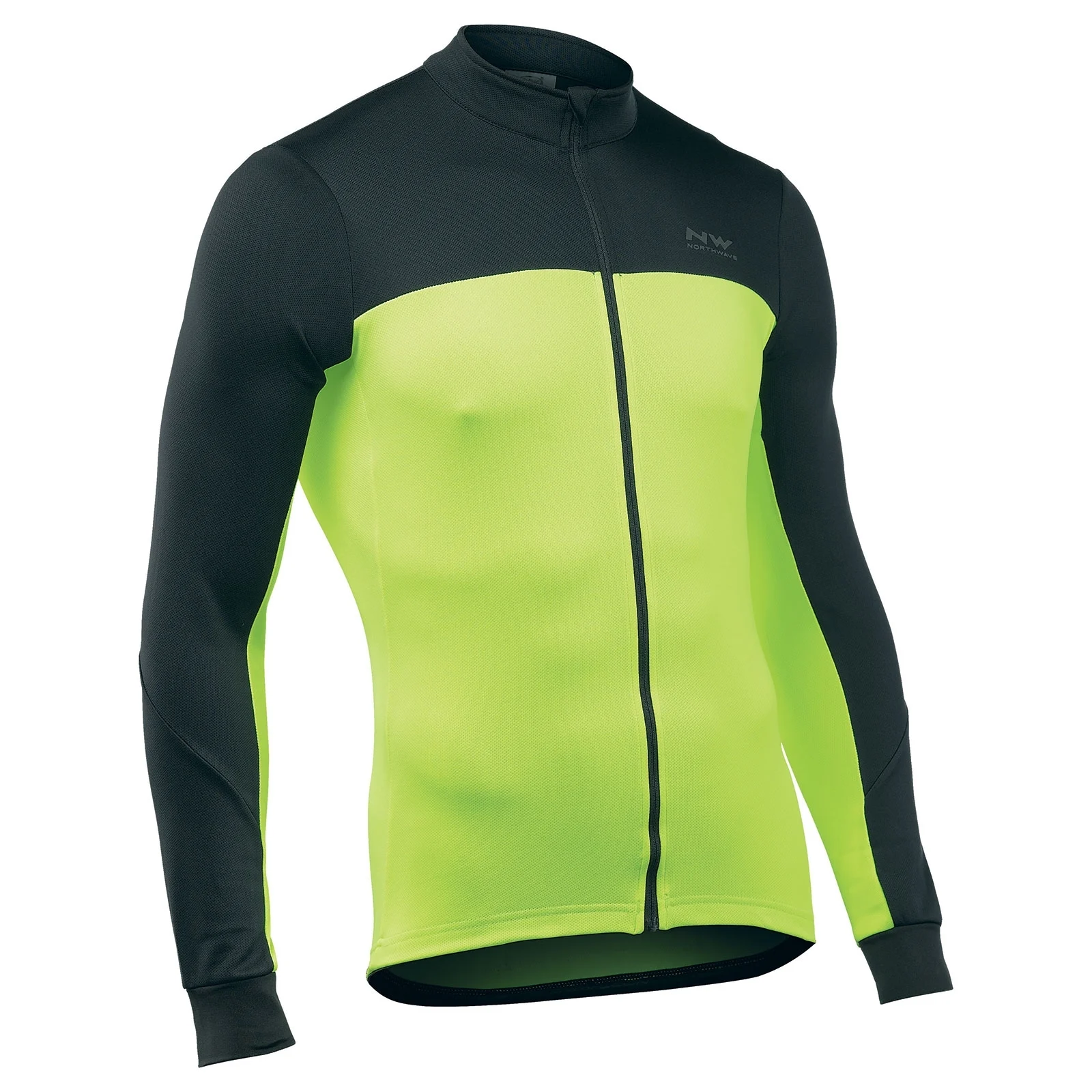 Northwave  FORCE 2 JERSEY BLACK/YELLOW FLUO